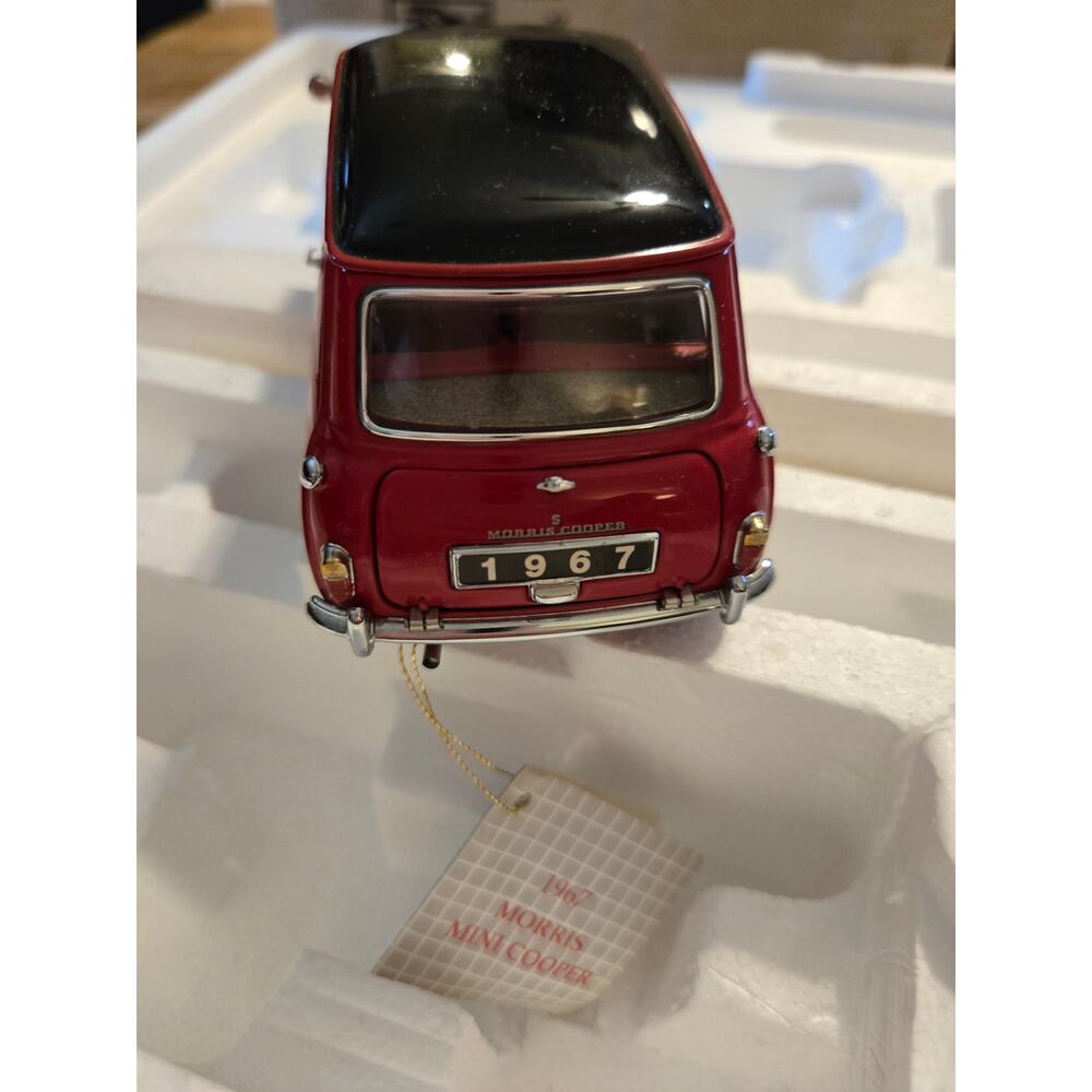 FRANKLIN MINT 1967 MORRIS MINI COOPER CAR MODEL RED 1:24 SCALE DIE CAST - Picture 3 of 7